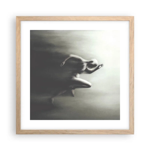 Poster în ramă de stejar deschis - De neoprit - 40x40 cm