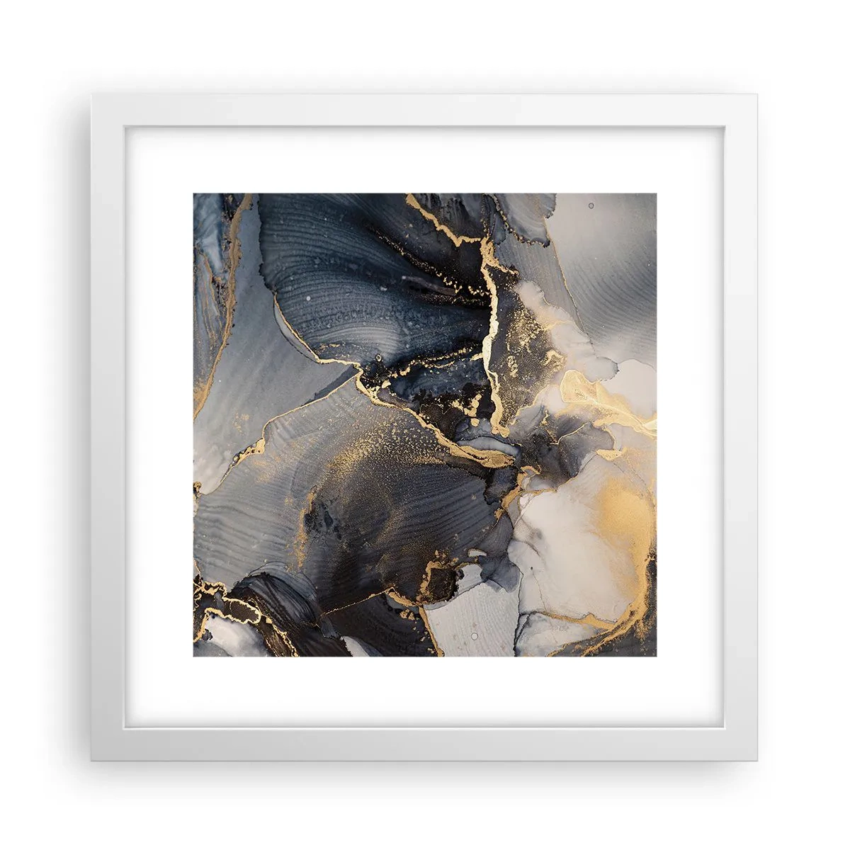 Poster în ramă albă - Viața unei pietre - 30x30 cm