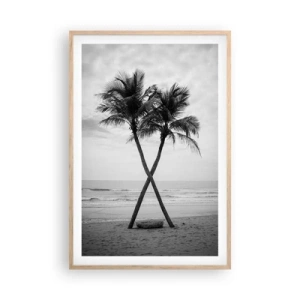 Poster în ramă de stejar deschis - Prezența sensibilă - 61x91 cm