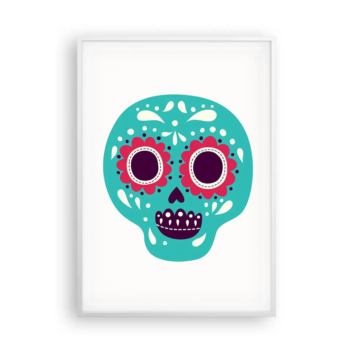 Poster în ramă albă - Viața - distracție până la moarte - 70x100 cm