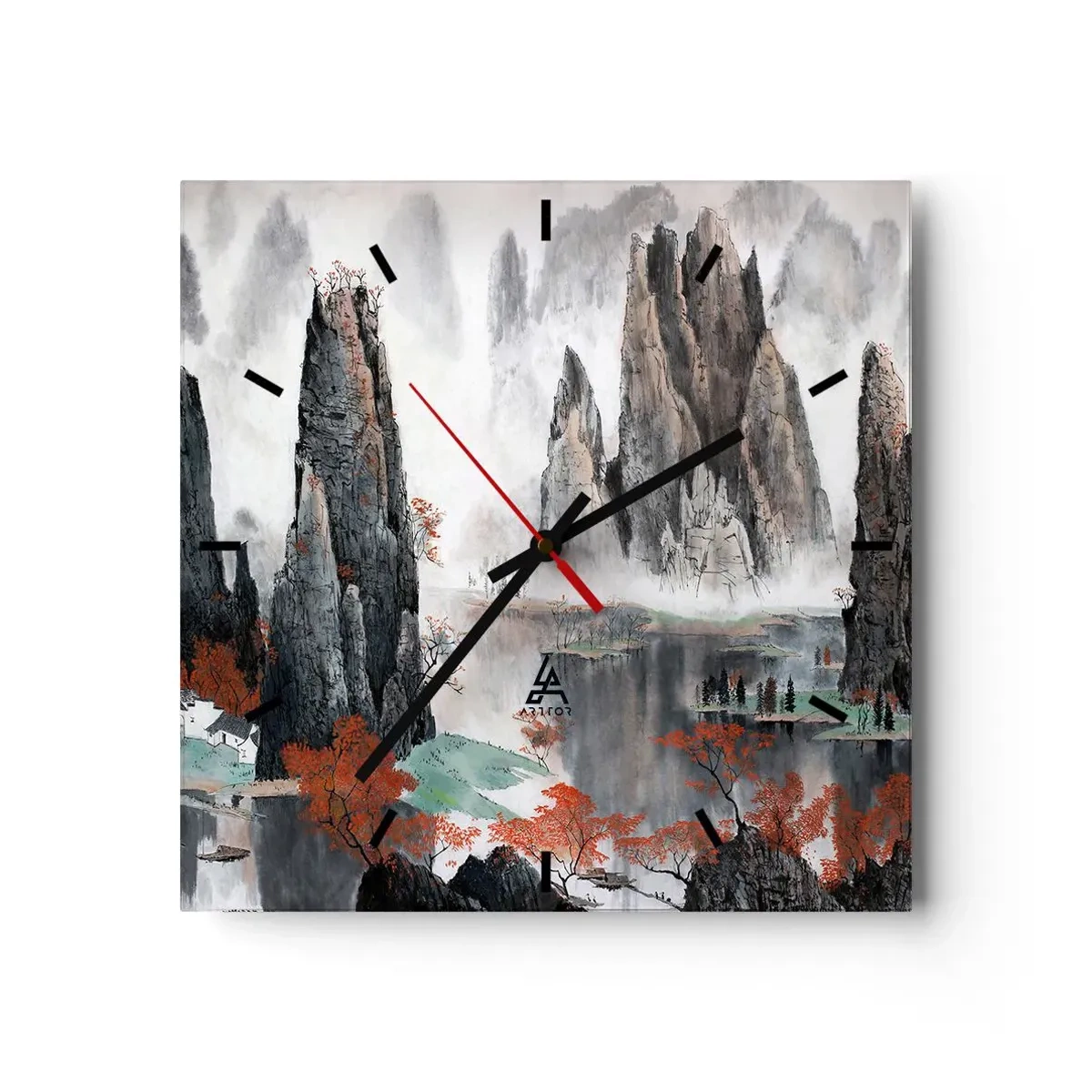 Ceas de perete - Ceas pe sticlă - Gardieni puternici - 30x30 cm