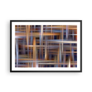 Poster în ramă neagră - Țesut din lumină - 70x50 cm