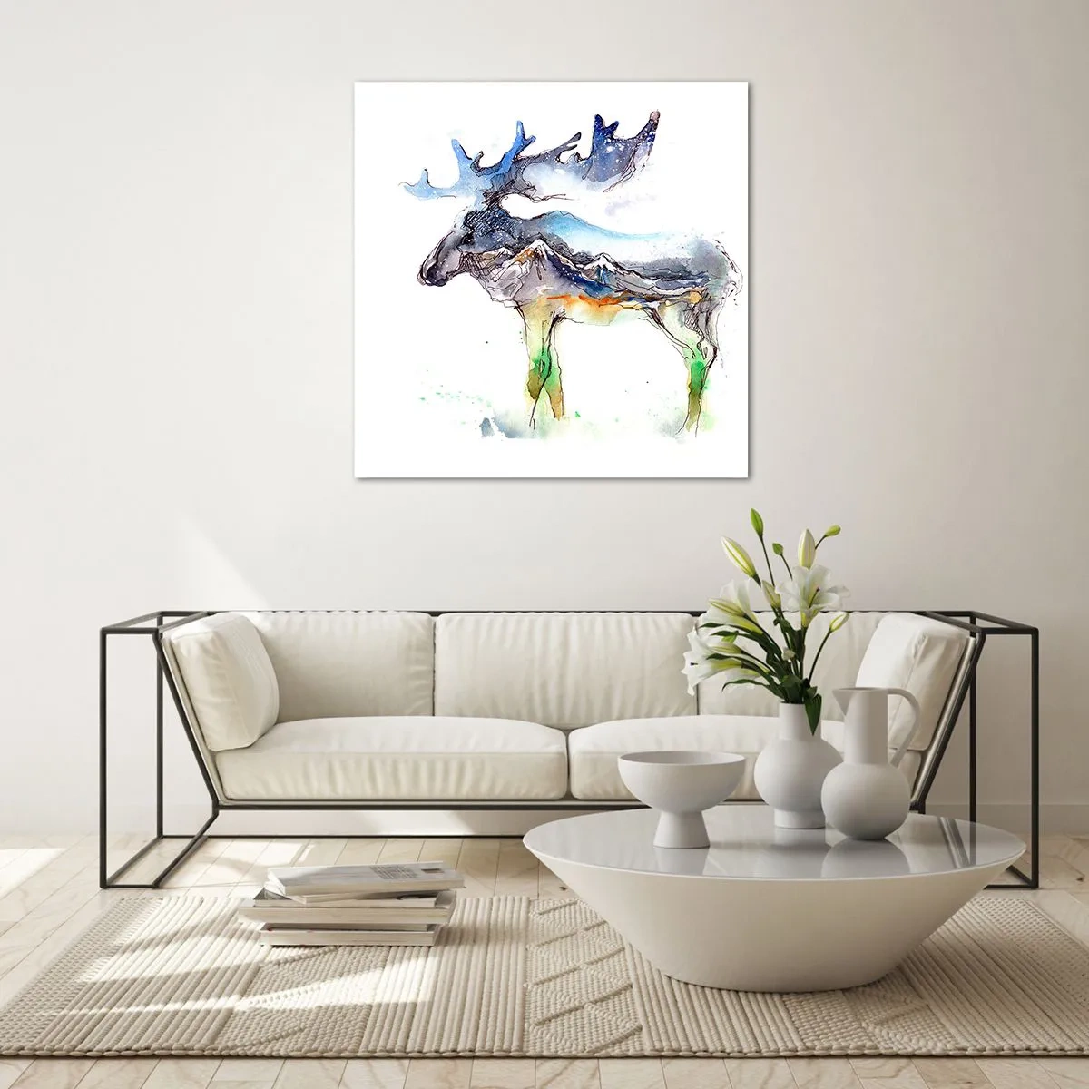 Tablou pe sticlă - Eroul poveștii de iarnă - 60x60 cm