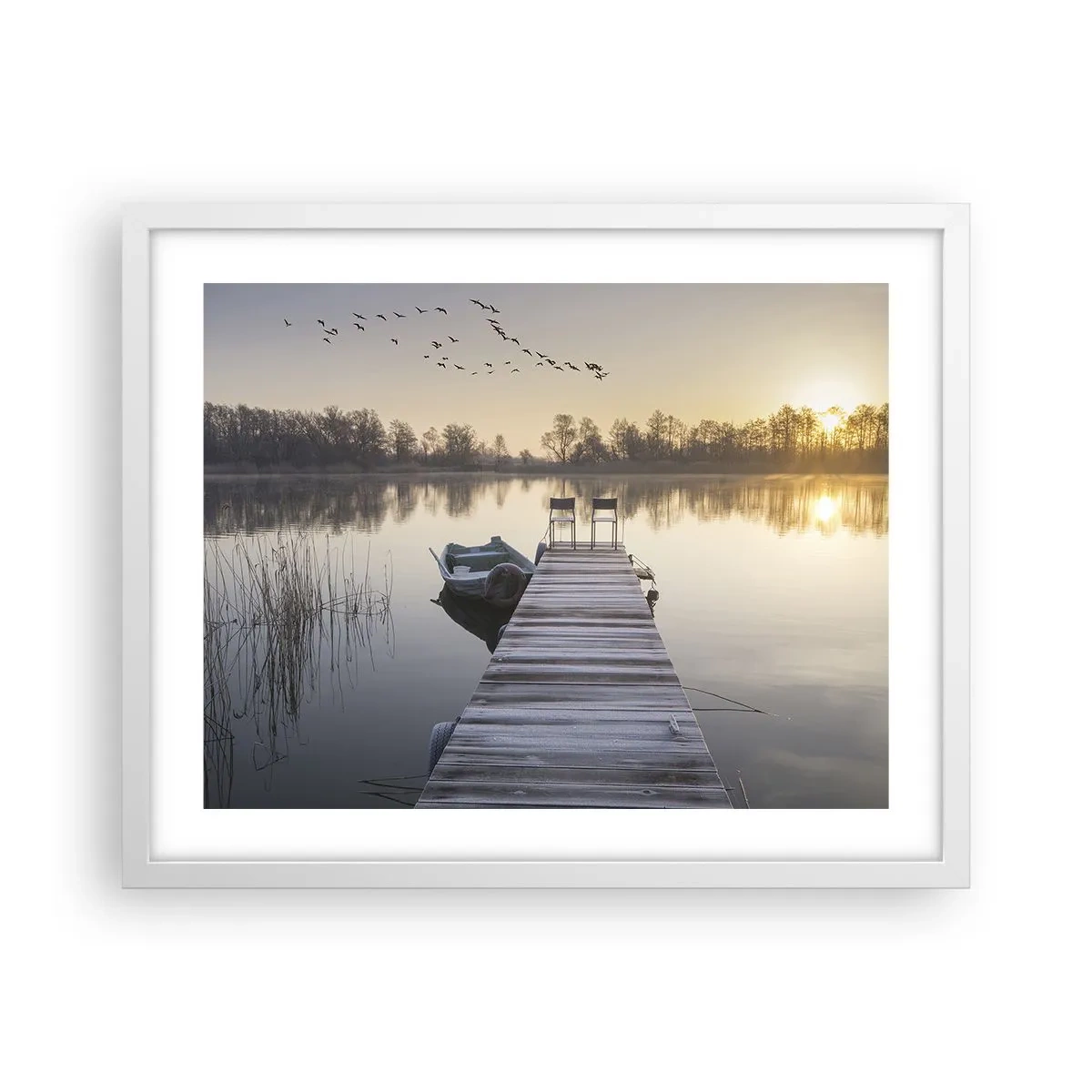 Poster în ramă albă - O să mă întorc în curând - 50x40 cm