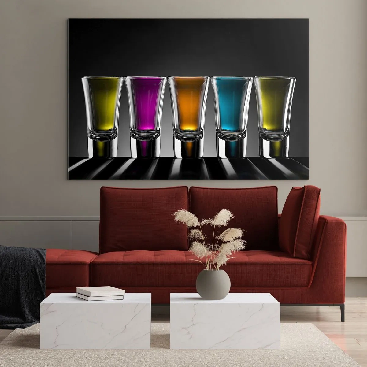 Tablou pe sticlă - Culori de bucurie - 120x80 cm
