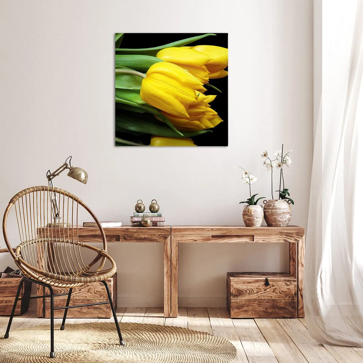 Tablou pe pânză - Răsărind din soarele pur - 50x50 cm