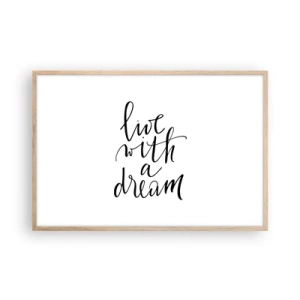 Poster în ramă de stejar deschis - Of course - 91x61 cm