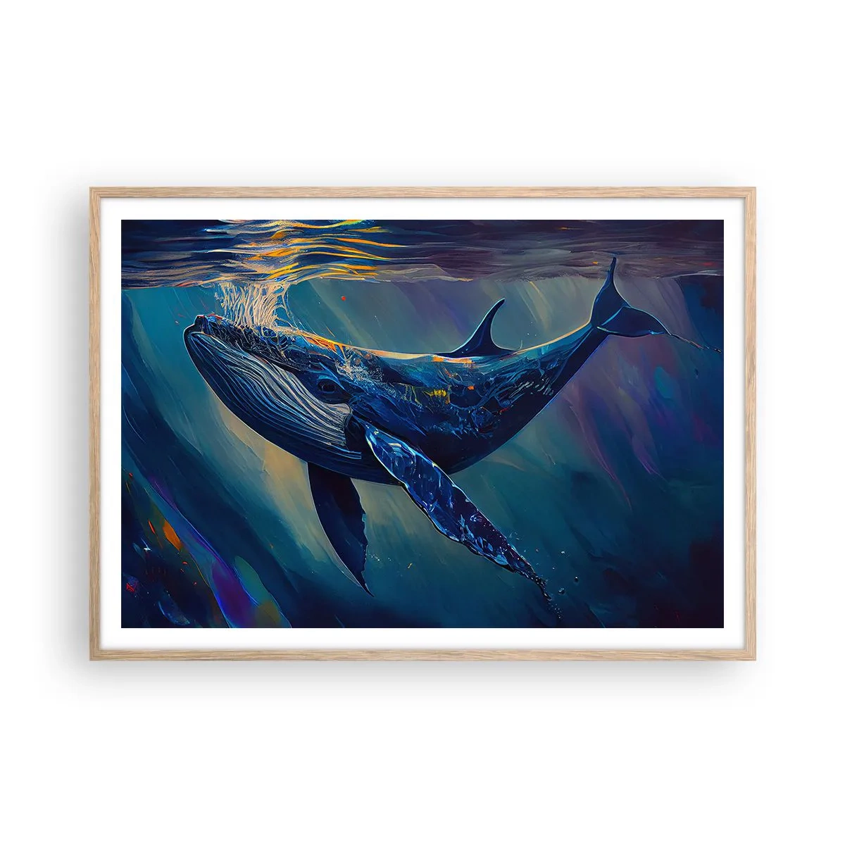 Poster în ramă de stejar deschis - Bun venit în lumea mea - 100x70 cm