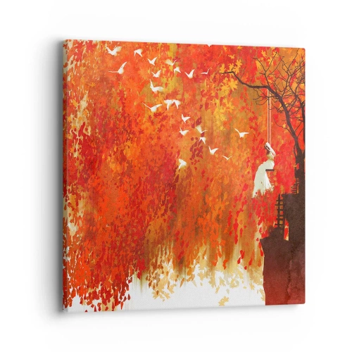 Tablou pe pânză - Va zbura cu ei? - 40x40 cm