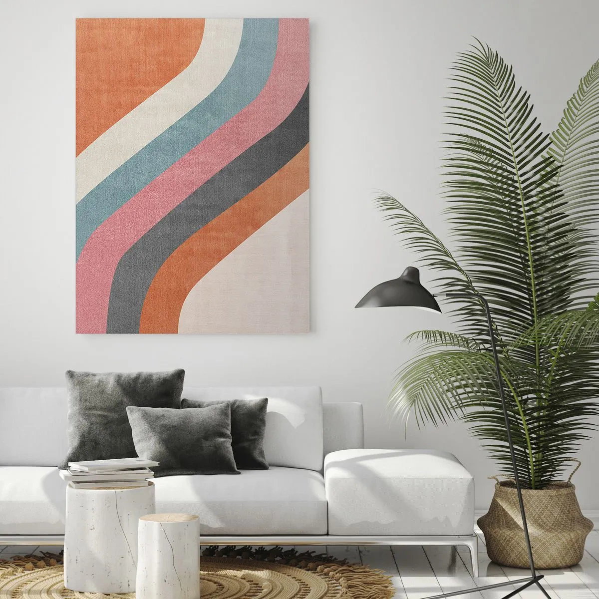 Tablou pe sticlă - Compoziție diagonală - mișcare - 70x100 cm