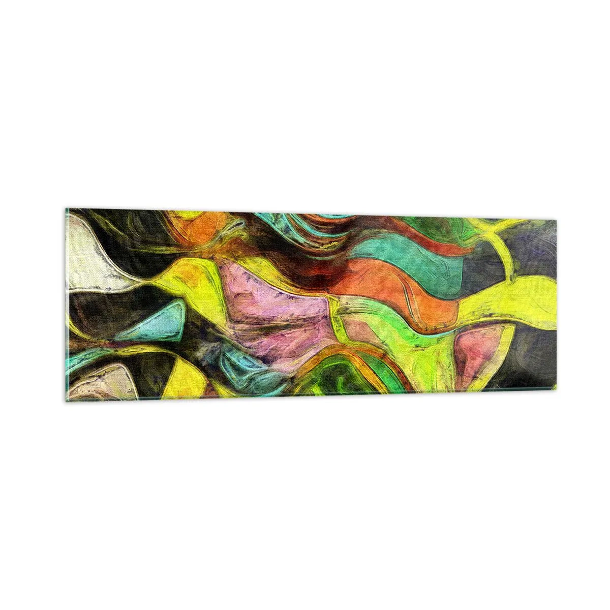 Tablou pe sticlă - Mișcarea este viață - 90x30 cm