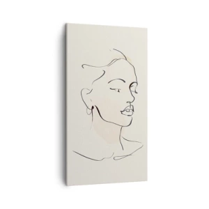 Tablou pe pânză - Cu o linie sigură - 45x80 cm