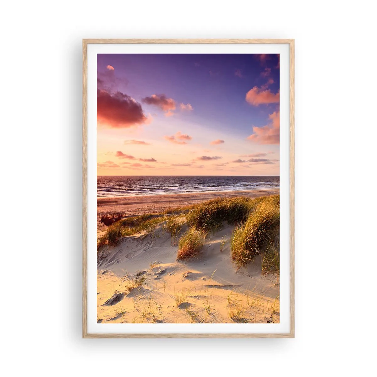 Poster în ramă de stejar deschis - Deja aerul de vară miroase - 70x100 cm