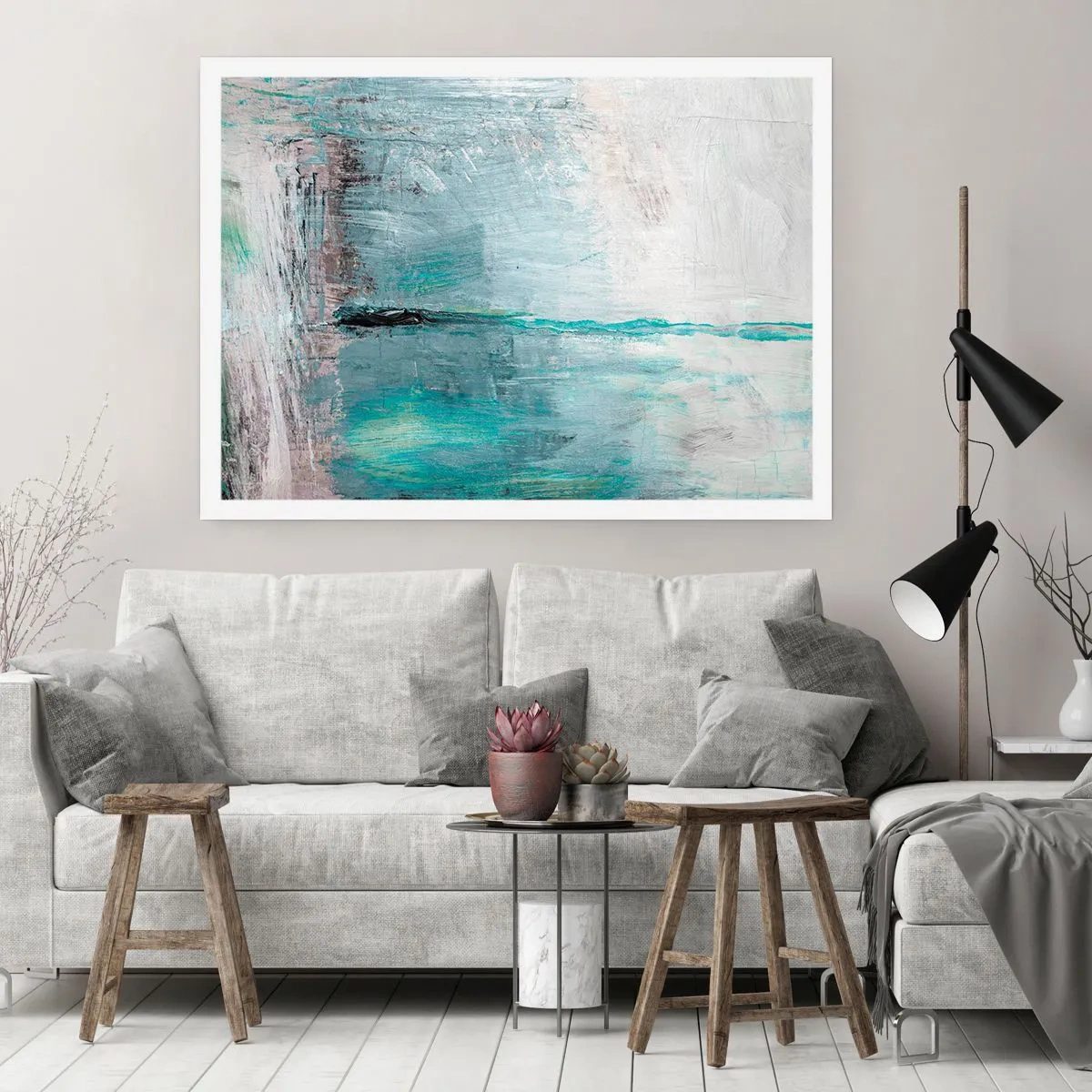 Poster - Orizontal în albastru - 50x40 cm