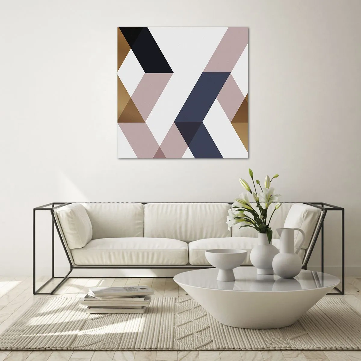 Tablou pe sticlă - Planuri și unghiuri - 70x70 cm