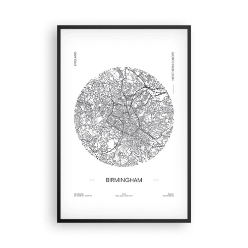 Poster în ramă neagră - Anatomia Birmingham - 61x91 cm