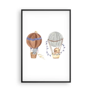 Poster în ramă neagră - Prieteni de călătorie - 61x91 cm