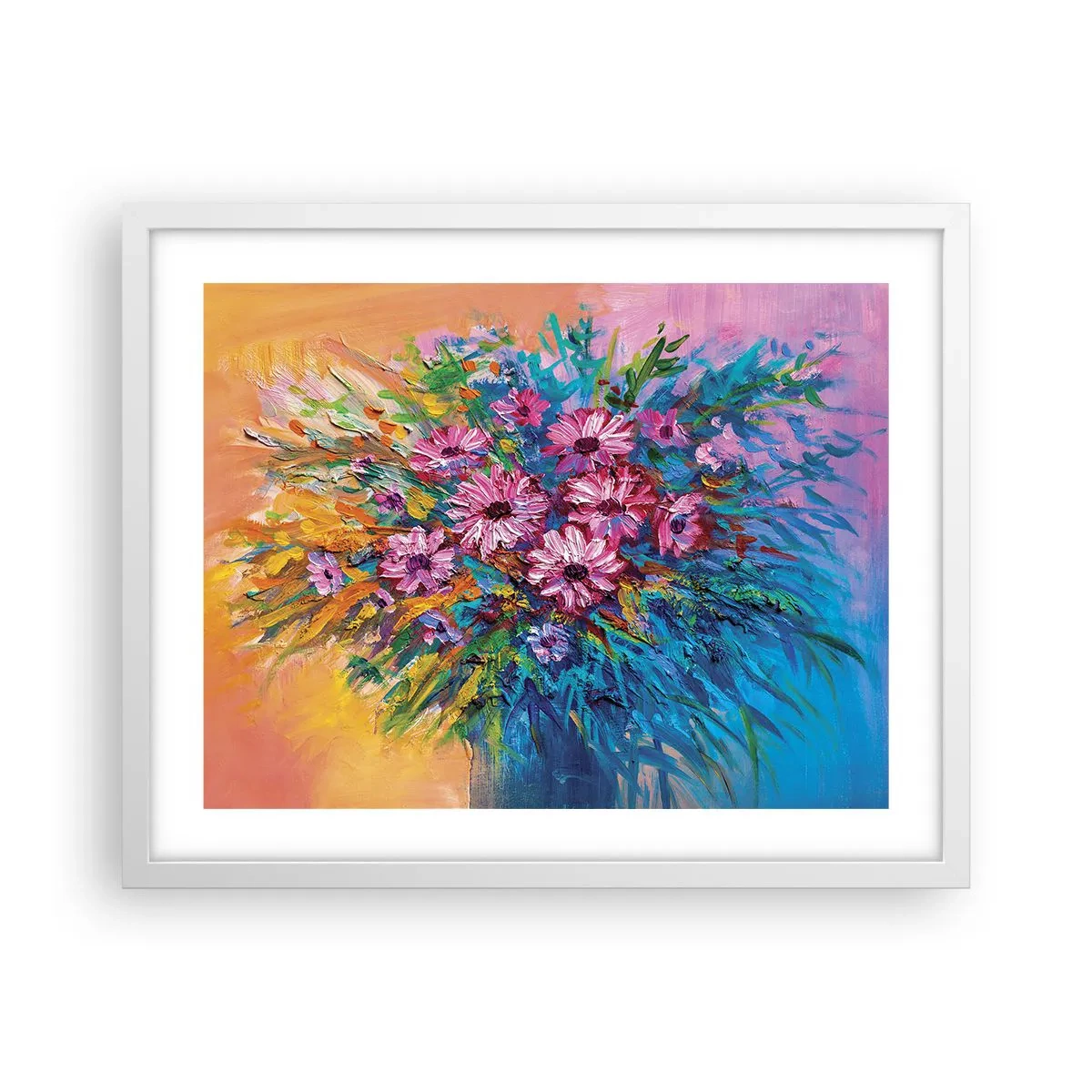 Poster în ramă albă - Energia vieții - 50x40 cm