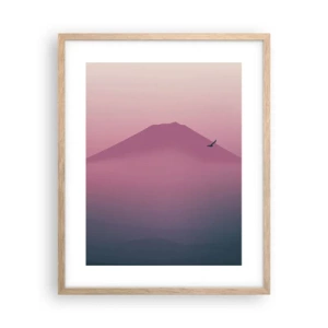 Poster în ramă de stejar deschis - Călători deasupra norilor - 40x50 cm