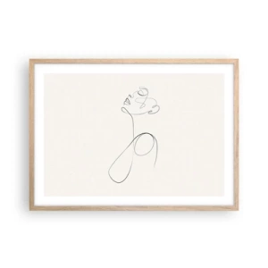 Poster în ramă de stejar deschis - Încâlcită în vise - 70x50 cm