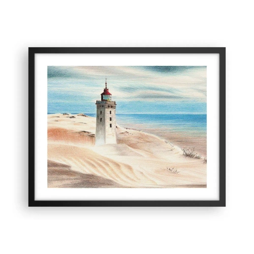 Poster în ramă neagră - Privind mereu marea - 50x40 cm