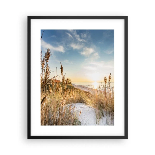 Poster în ramă neagră - Plaja de nord - 40x50 cm