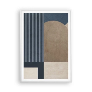 Poster în ramă albă - Compoziție de simplitate și rotunjime - 70x100 cm