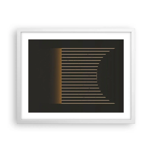 Poster în ramă albă - Explorați întunericul - 50x40 cm