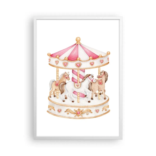 Poster în ramă albă - Lumea dulce a copilăriei - 50x70 cm