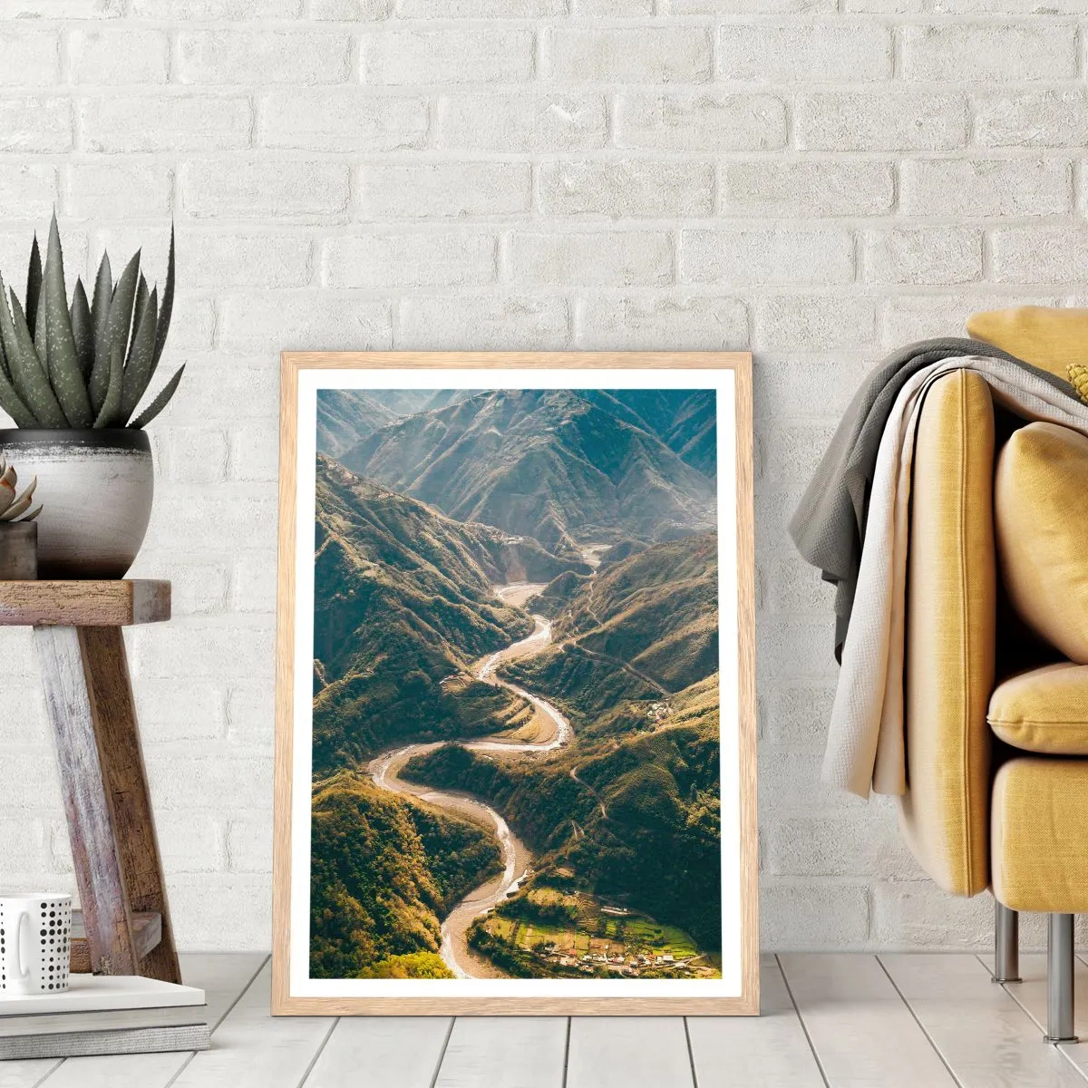 Poster în ramă de stejar deschis - Direct din inima munților - 70x100 cm