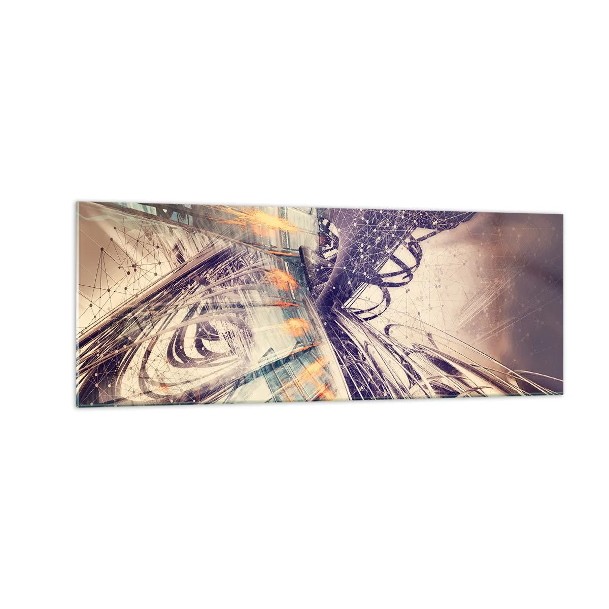 Tablou pe sticlă - În marea grabă - 140x50 cm