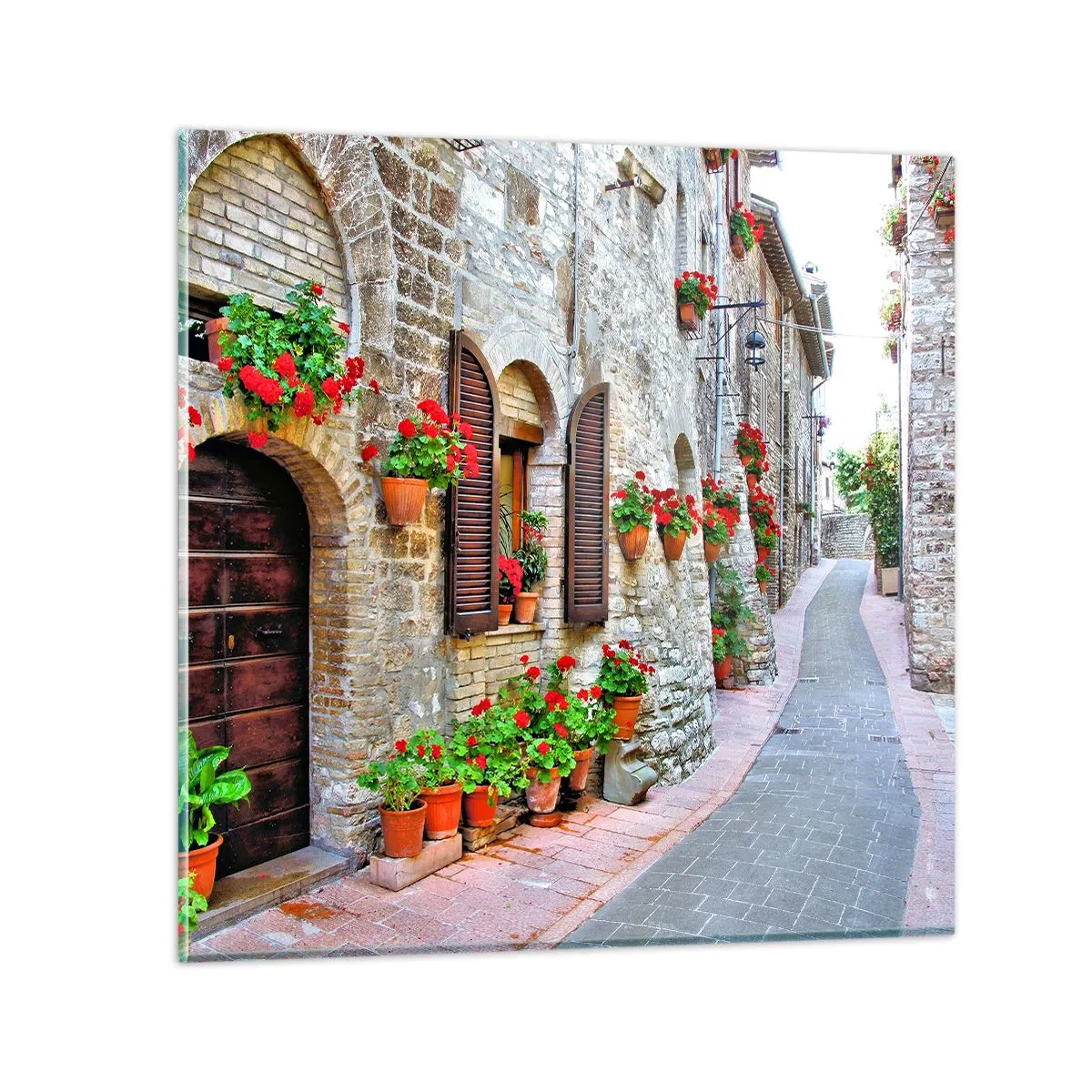 Tablou pe sticlă - Oraș italian de vis - 50x50 cm