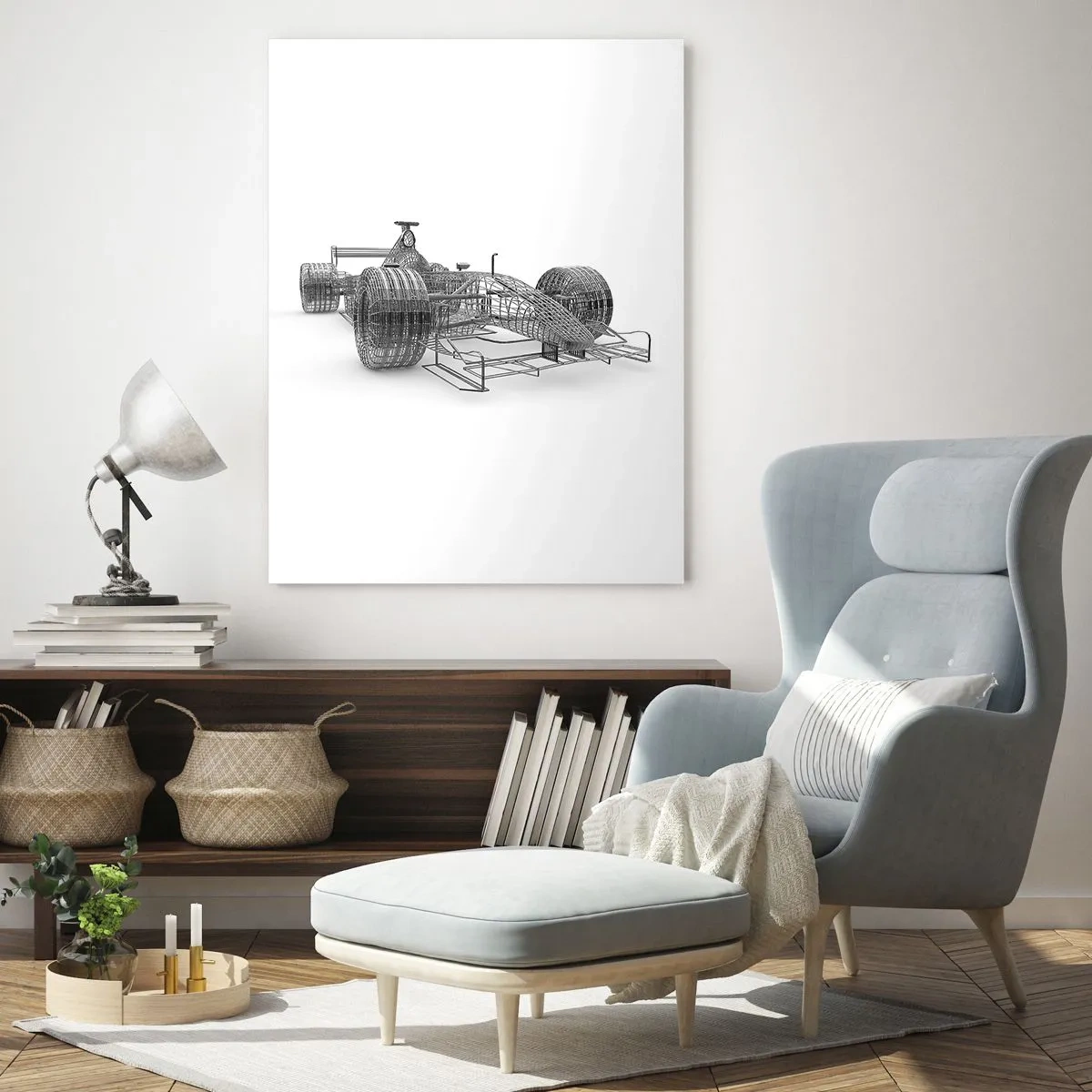 Tablou pe sticlă - Designul ideal - ideea de impuls - 50x70 cm