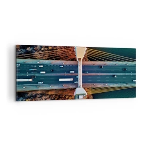 Tablou pe pânză - Din pădure spre apă - 100x40 cm