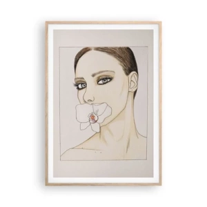 Poster în ramă de stejar deschis - Un simbol al eleganței și frumuseții - 70x100 cm