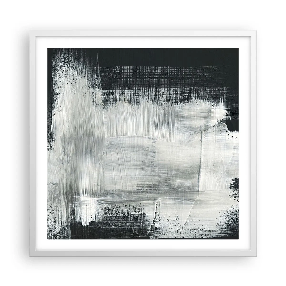 Poster în ramă albă - Țesut vertical și orizontal - 60x60 cm