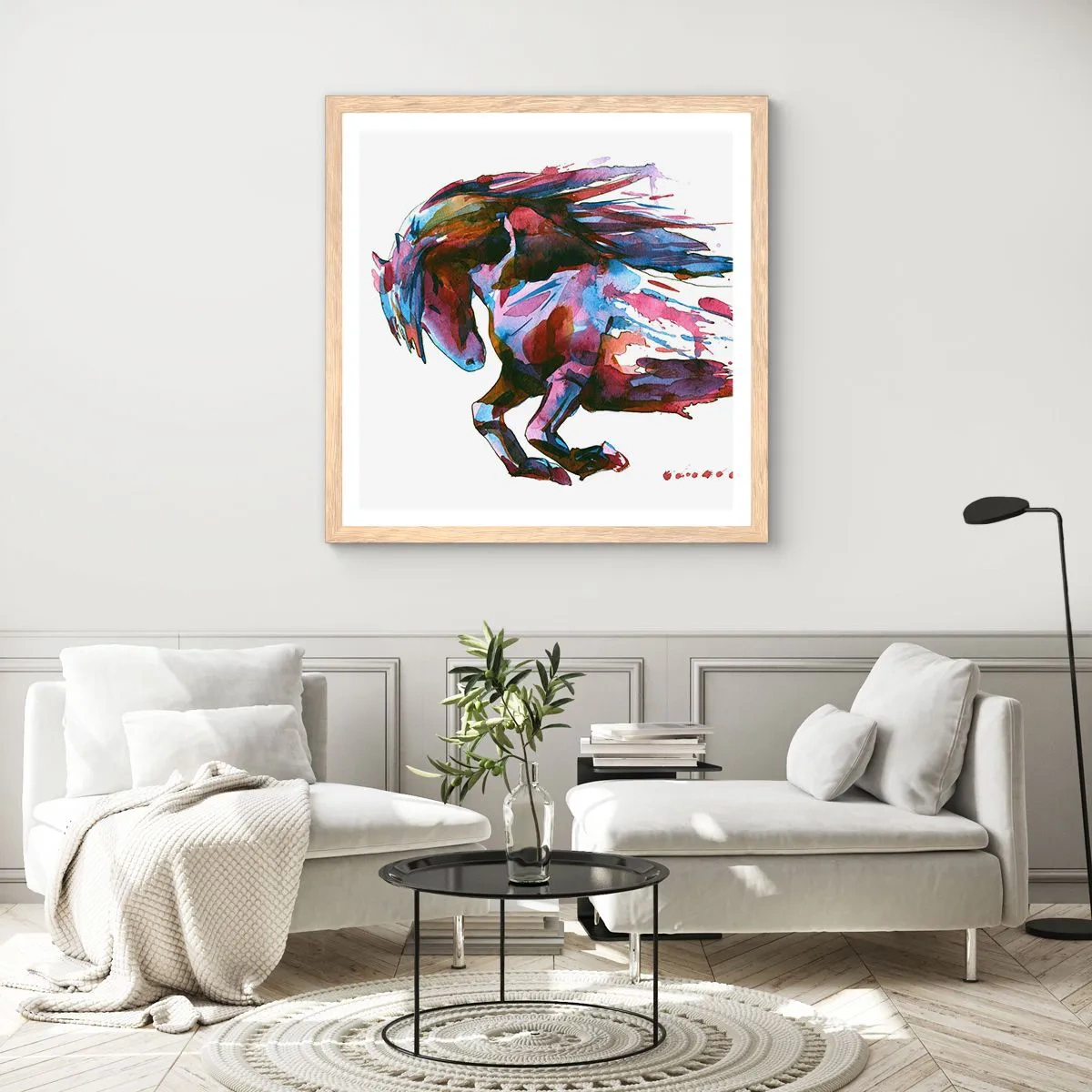 Poster în ramă de stejar deschis - În exaltare - 40x40 cm