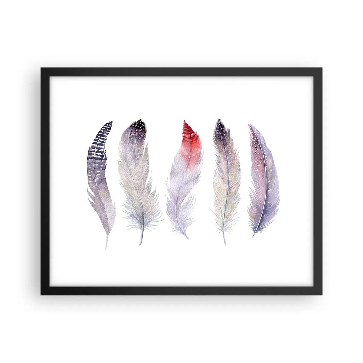 Poster în ramă neagră - Delicate ca o ceață multicoloră - 50x40 cm