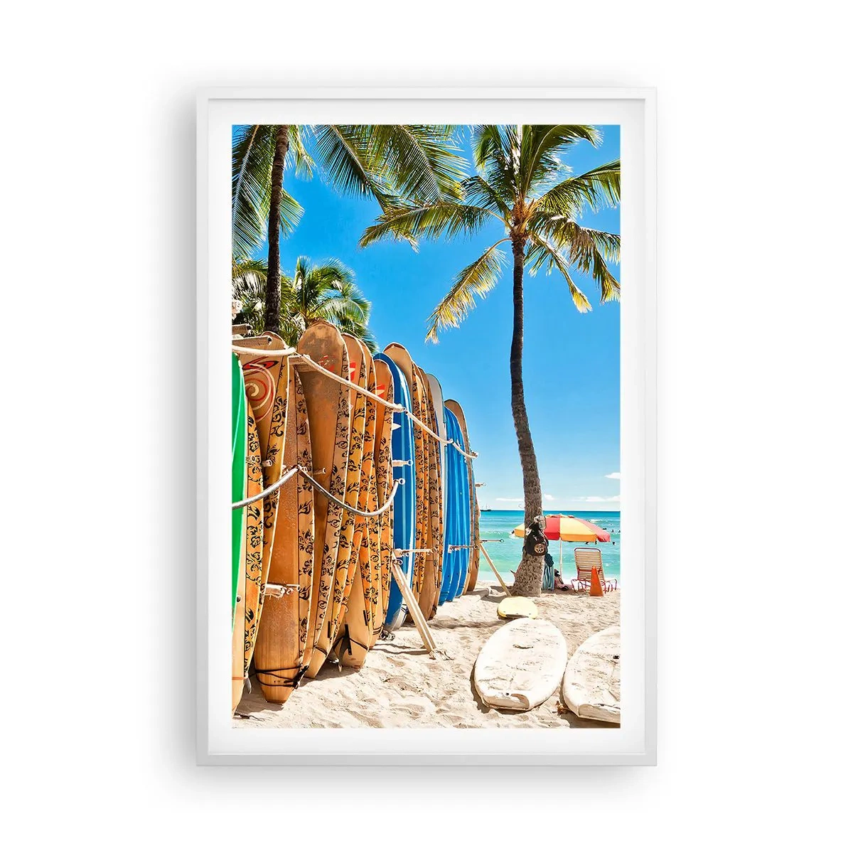 Poster în ramă albă - Distracție însorită - 61x91 cm