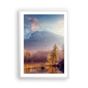 Poster în ramă albă - La munte și la deal - 50x70 cm