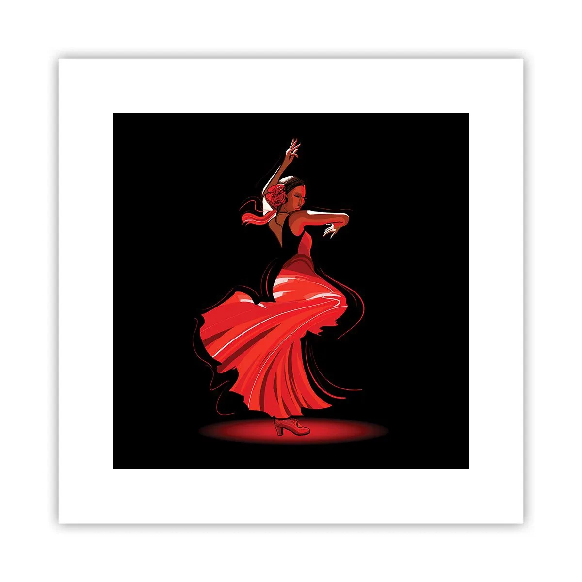 Poster - Spiritul înflăcărat al flamenco-ului - 30x30 cm