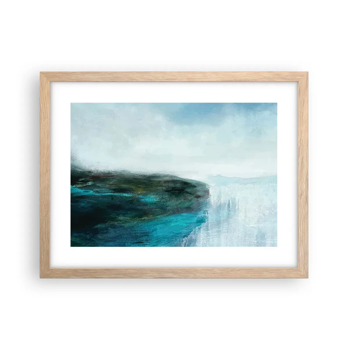 Poster în ramă de stejar deschis - Abstracție maritimă - 40x30 cm