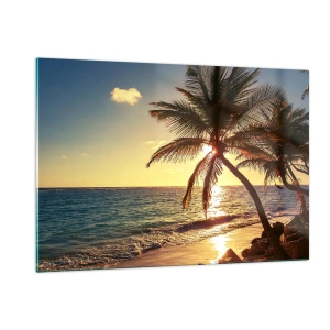 Tablou pe sticlă - Vara sub palmieri - 120x80 cm