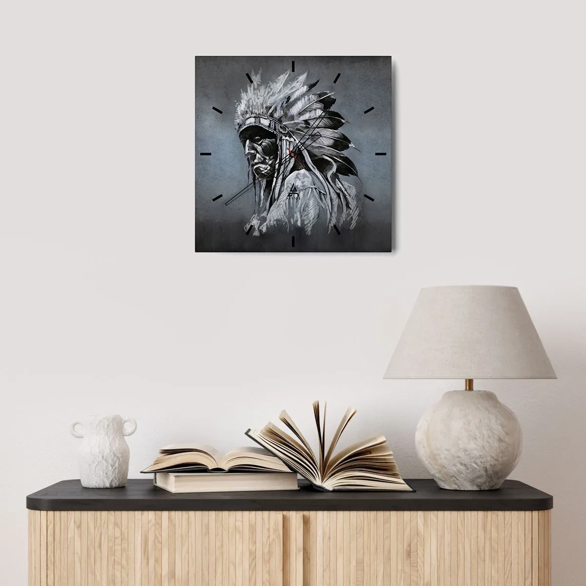 Ceas de perete - Ceas pe sticlă - Înapoi la rădăcini - 40x40 cm