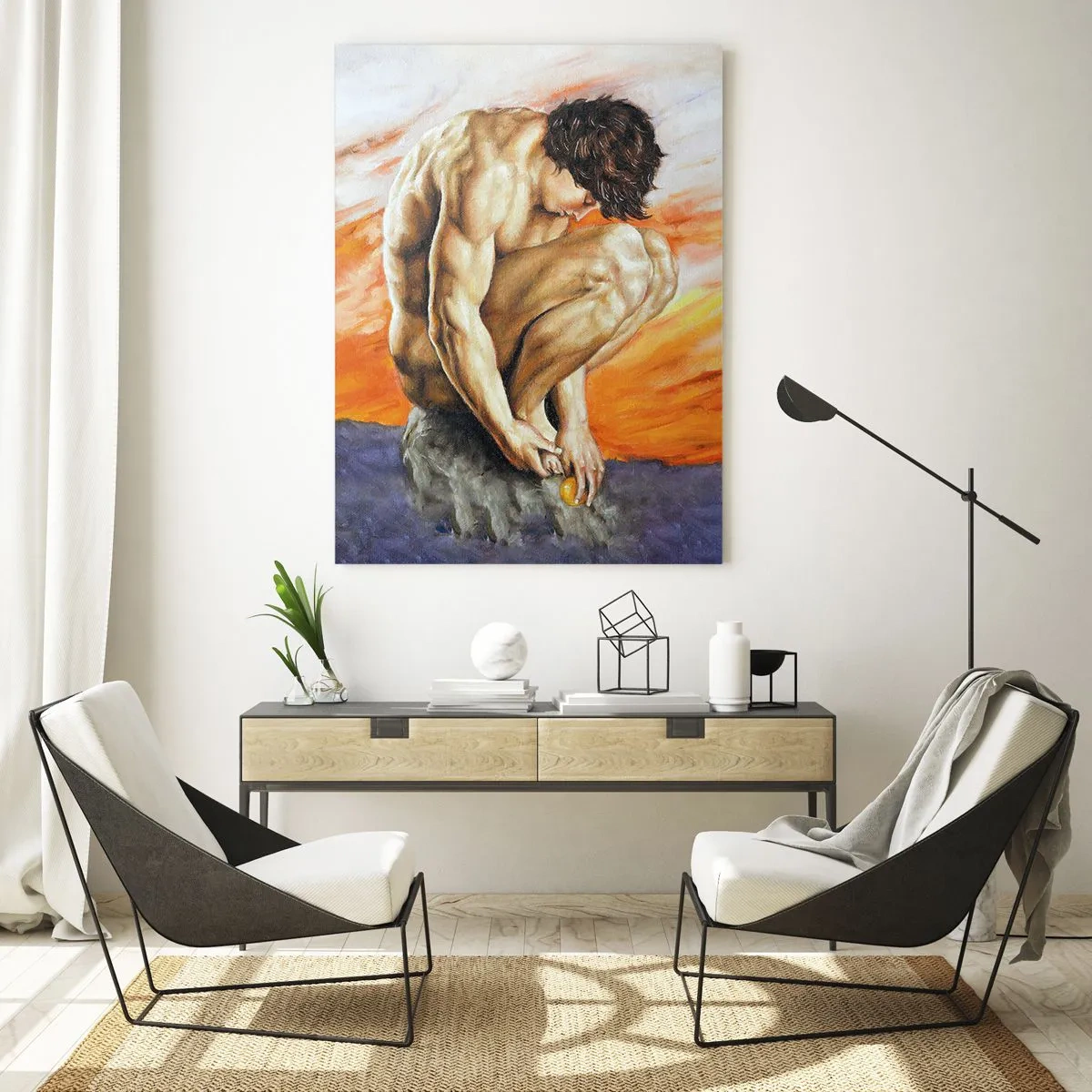 Tablou pe sticlă - Ascultându-se pe sine - 50x70 cm