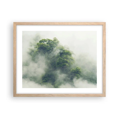 Poster în ramă de stejar deschis - Înfășurate în ceață - 50x40 cm