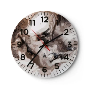 Ceas de perete - Ceas pe sticlă - Nașterea unei galaxii - 40x40 cm