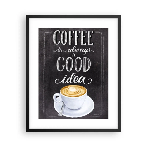Poster în ramă neagră - Of course! - 40x50 cm