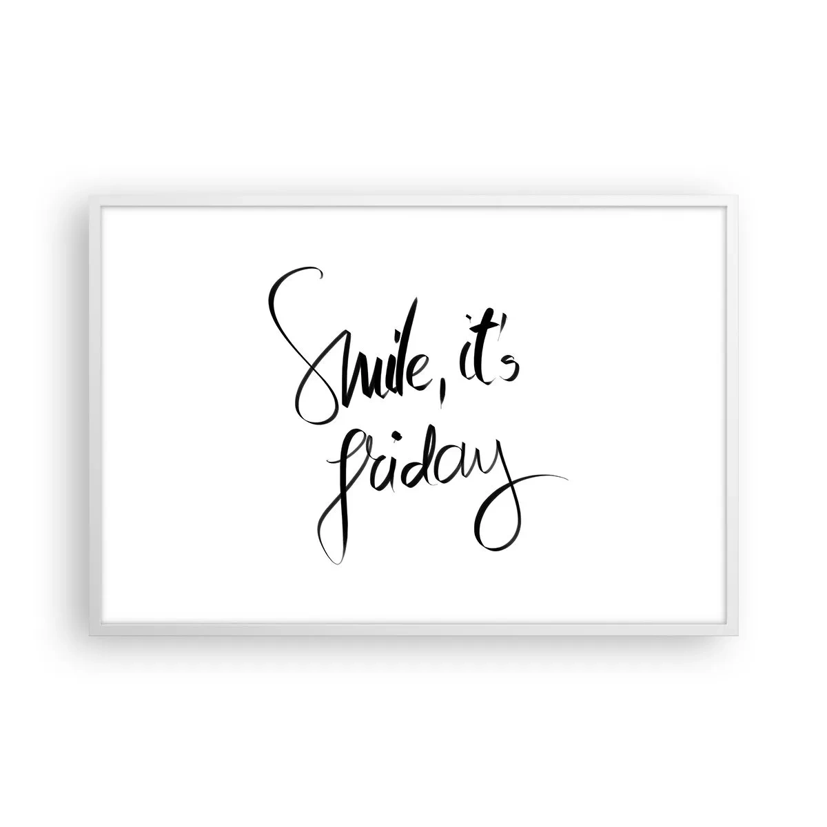 Poster în ramă albă - Bucurie adevărată - 91x61 cm