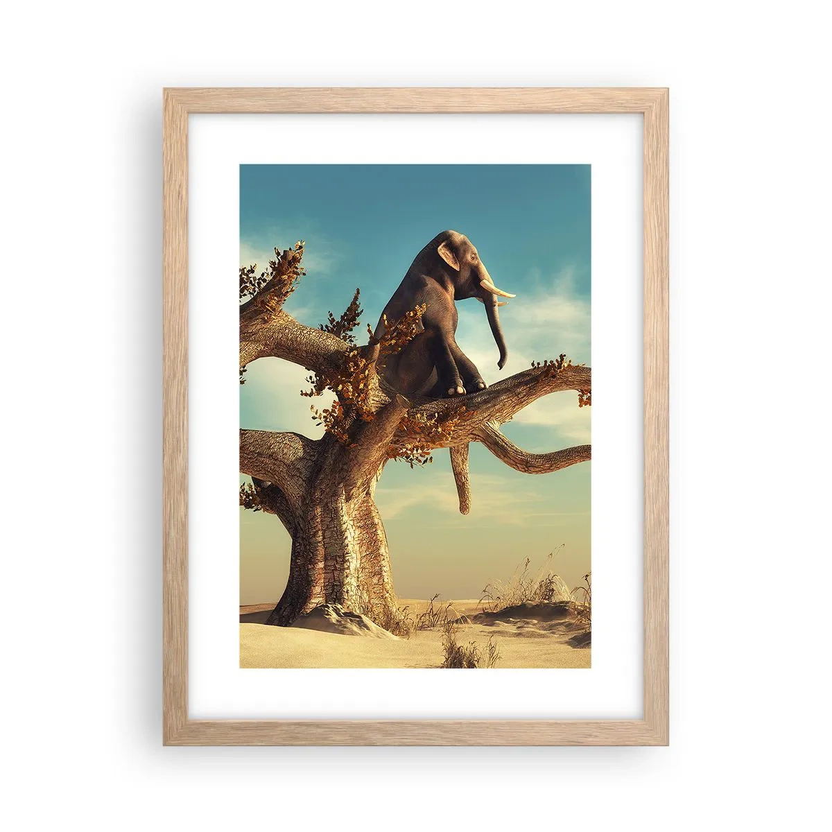Poster în ramă de stejar deschis - Un nou punct de vedere - 30x40 cm